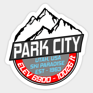 Ski Park City Utah USA Skiing Paradise Sticker